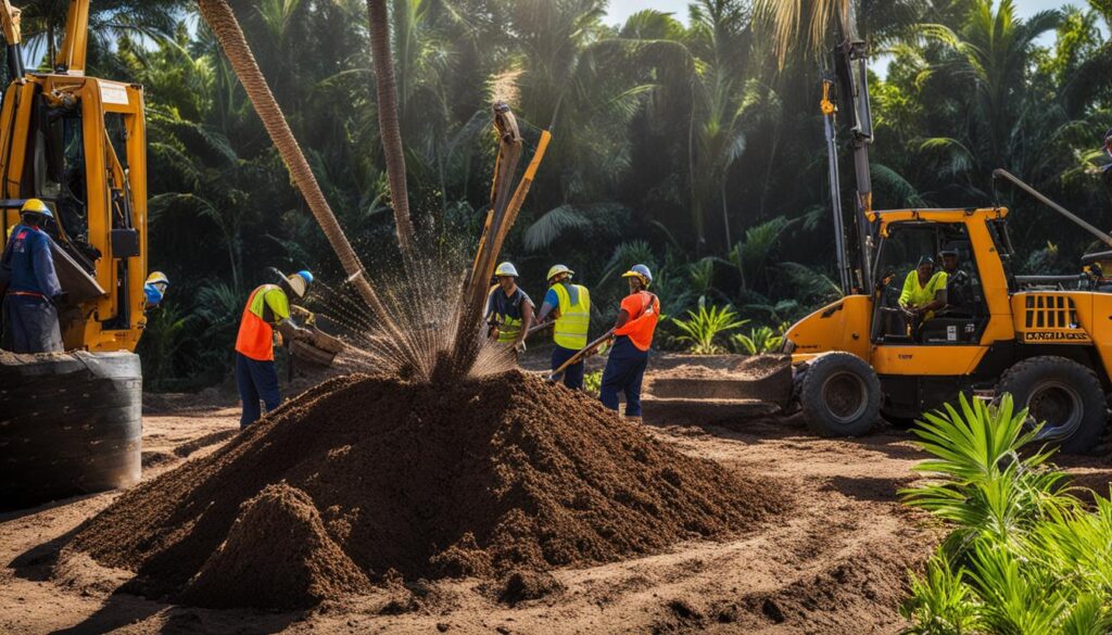 professional palm tree stump removal